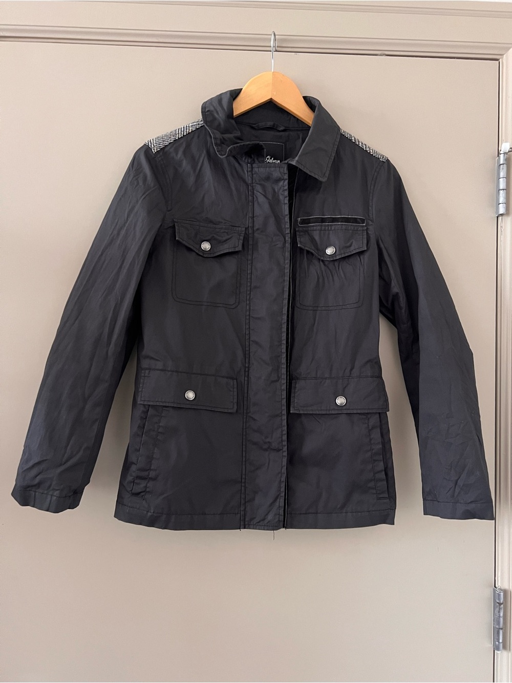 Sam Edelman Grey Cotton Utility Jacket